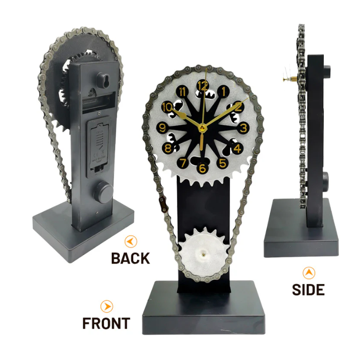 Fawes Rotating Gear Chain Clock