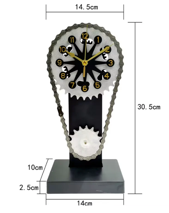 Fawes Rotating Gear Chain Clock