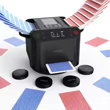 2-in-1 Automatic Card Shuffler & Dealer - 4 Drawing Remotes, Built-in Gameplays, 360°/180° Deal, Adjustable