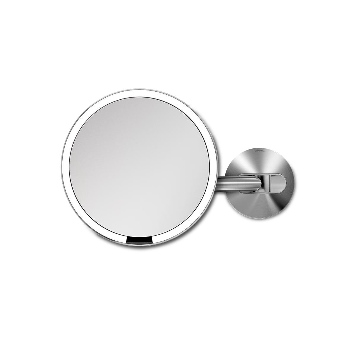 Simplehuman Wall Mount Sensor Mirror in brushed stainless steel with telescopic arm
