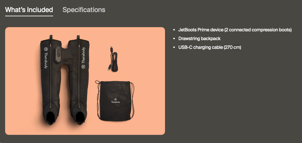 Therabody JetBoots Prime Compression Boots (Regular)