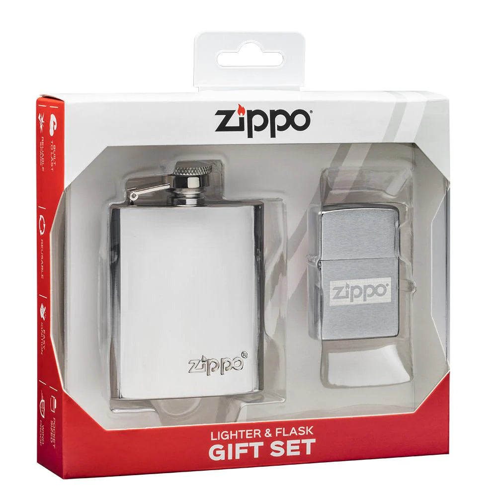 Zippo Flask & Lighter Gift Set 49358