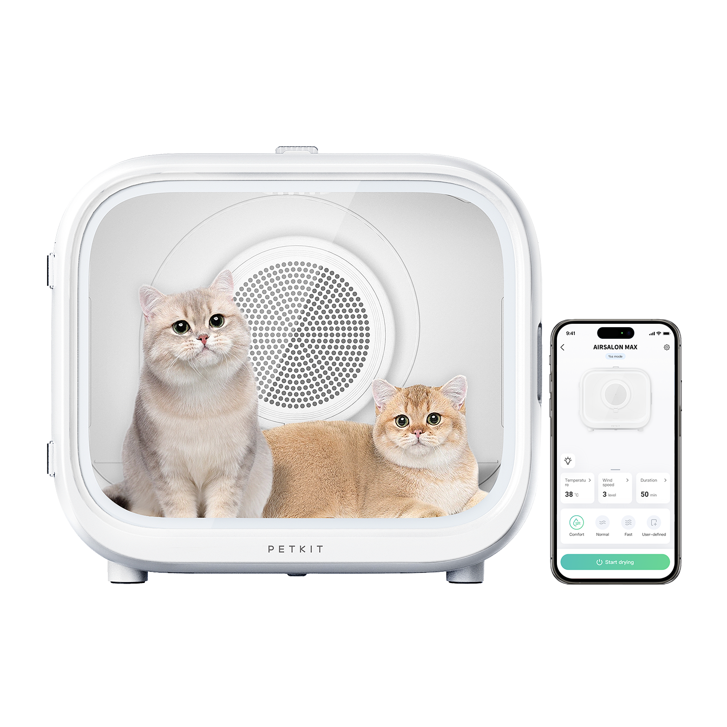 PETKIT AirSalon Max 60L automatic pet dryer box with PETKIT App control