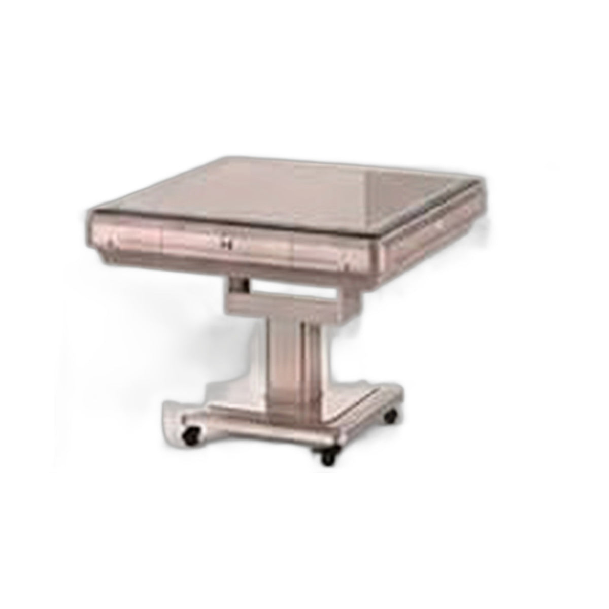 Automatic mahjong table in Champagne Gold finish with caster base