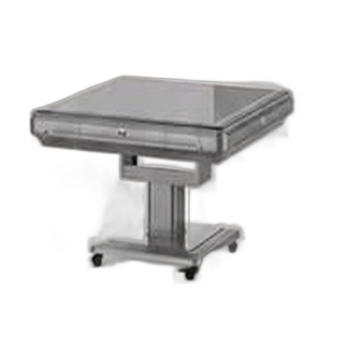 Automatic mahjong table in Gunmetal Gray finish with caster base