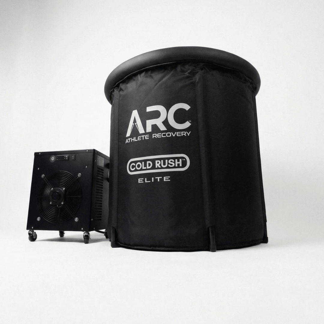 ARC Cold Rush Elite ice bath set up for cold water immersion recovery