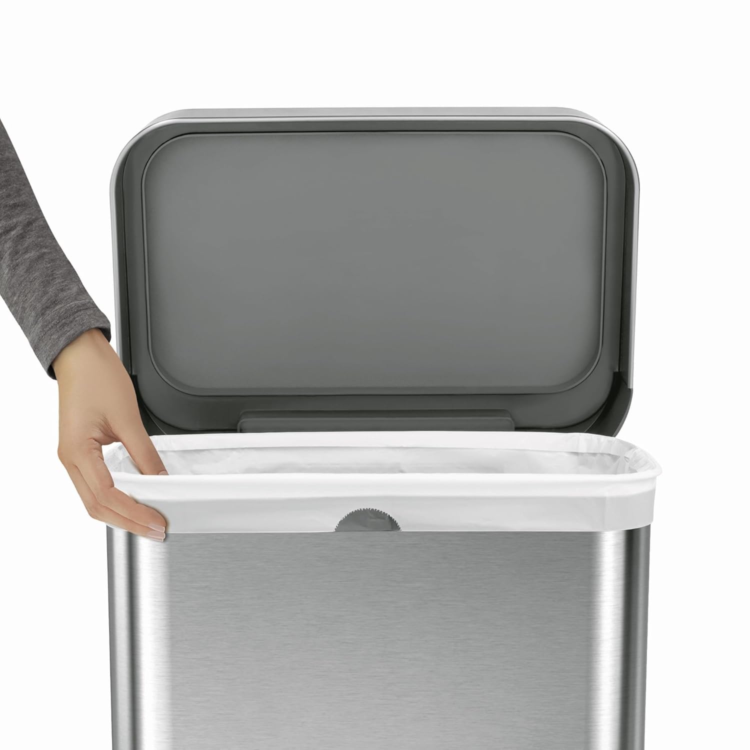 Simplehuman 45L Rectangular Step Can With Liner Pocket