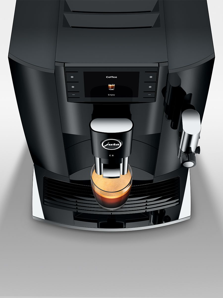 JURA E8 Piano Black Luxury Automatic Espresso Coffee Machine (INTC)