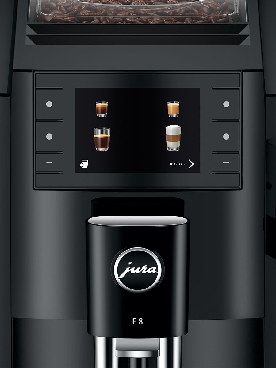 JURA E8 Piano Black Luxury Automatic Espresso Coffee Machine (INTC)