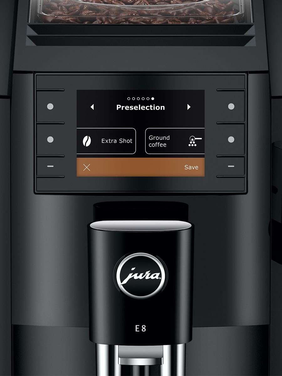 JURA E8 Piano Black Luxury Automatic Espresso Coffee Machine (INTC)