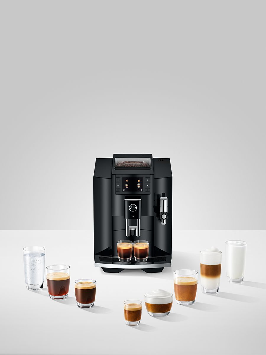 JURA E8 Piano Black Luxury Automatic Espresso Coffee Machine (INTC)