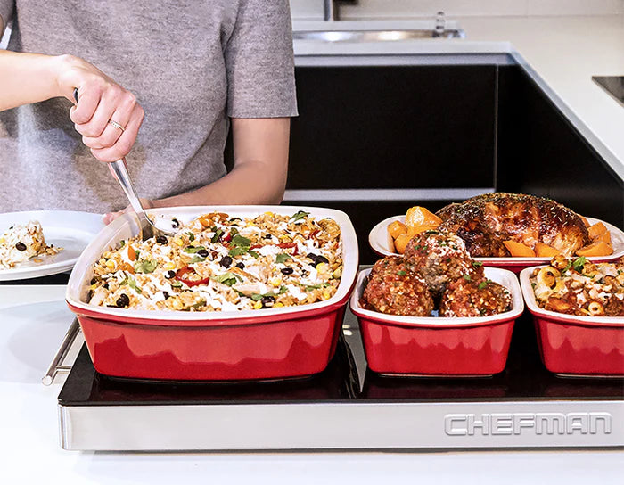 Chefman Family-Size Glass-Top Warming Tray