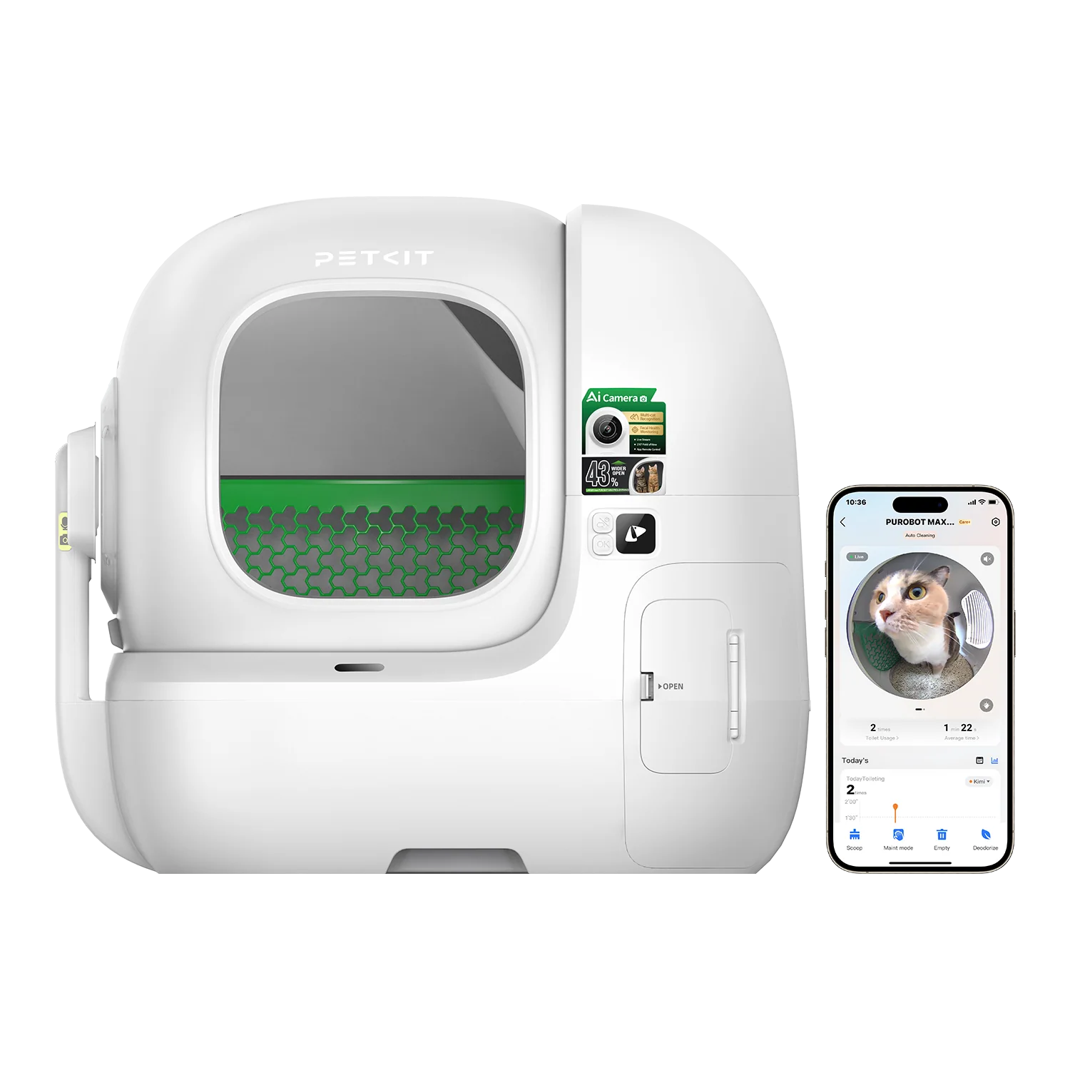 PETKIT Purobot Max Pro 2 automatic cat litter box with PETKIT App control