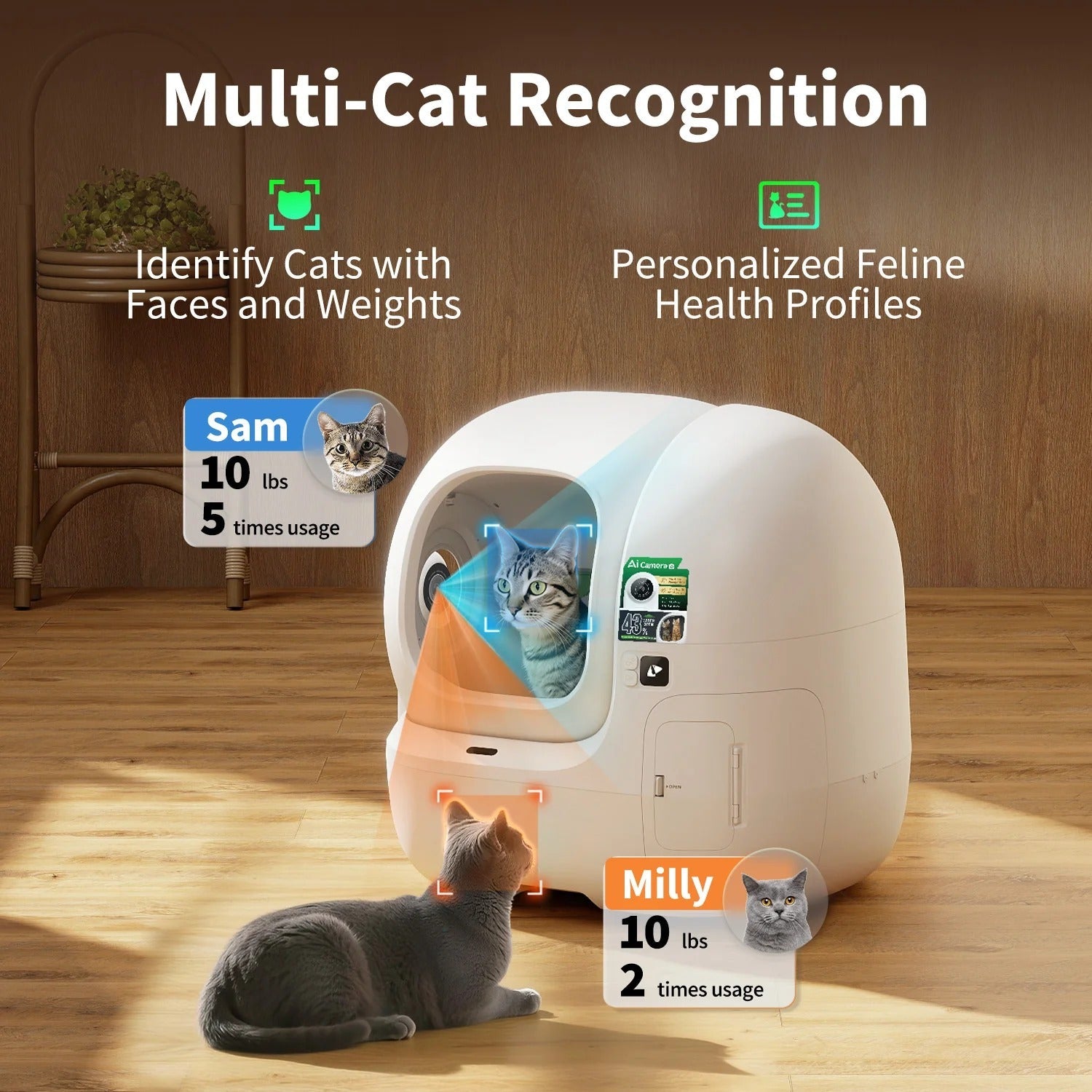 PETKIT Purobot Max Pro 2 multi-cat facial and weight recognition