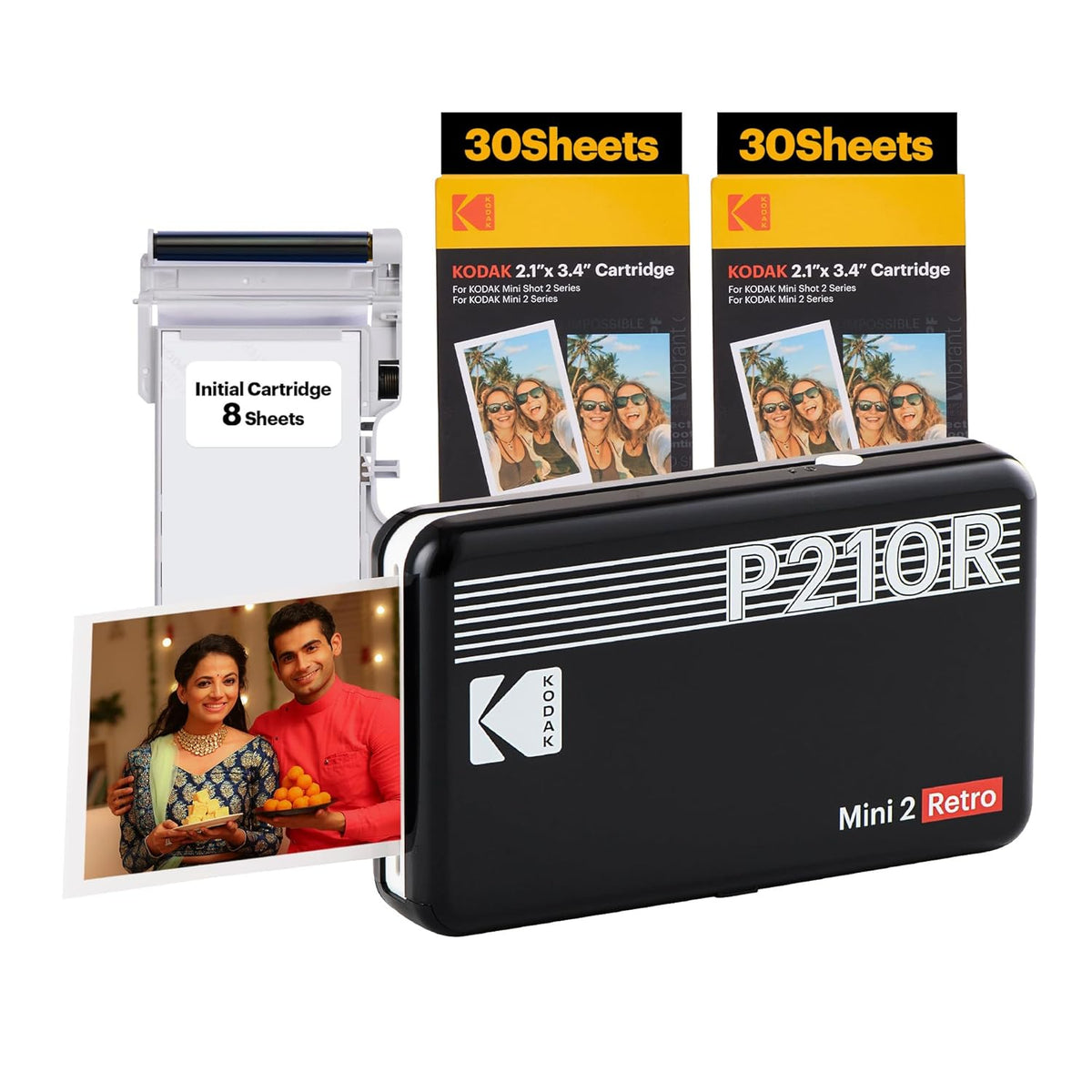 KODAK Mini Retro 4PASS Portable Photo Printer inches 68 Sheets