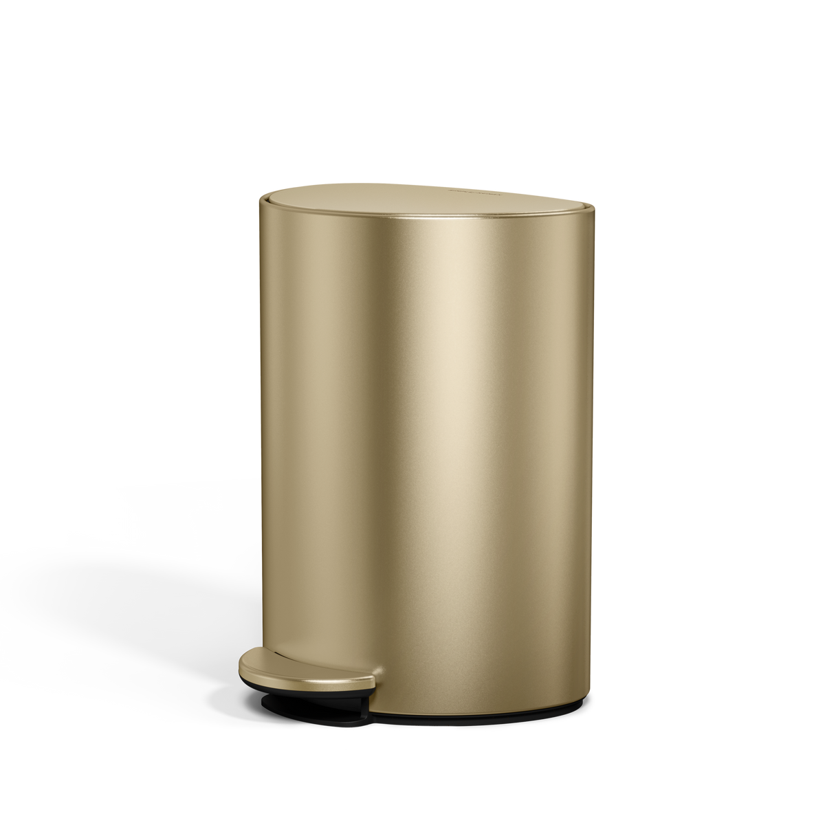Simplehuman 6L Semi-Round Step Can in matte gold steel