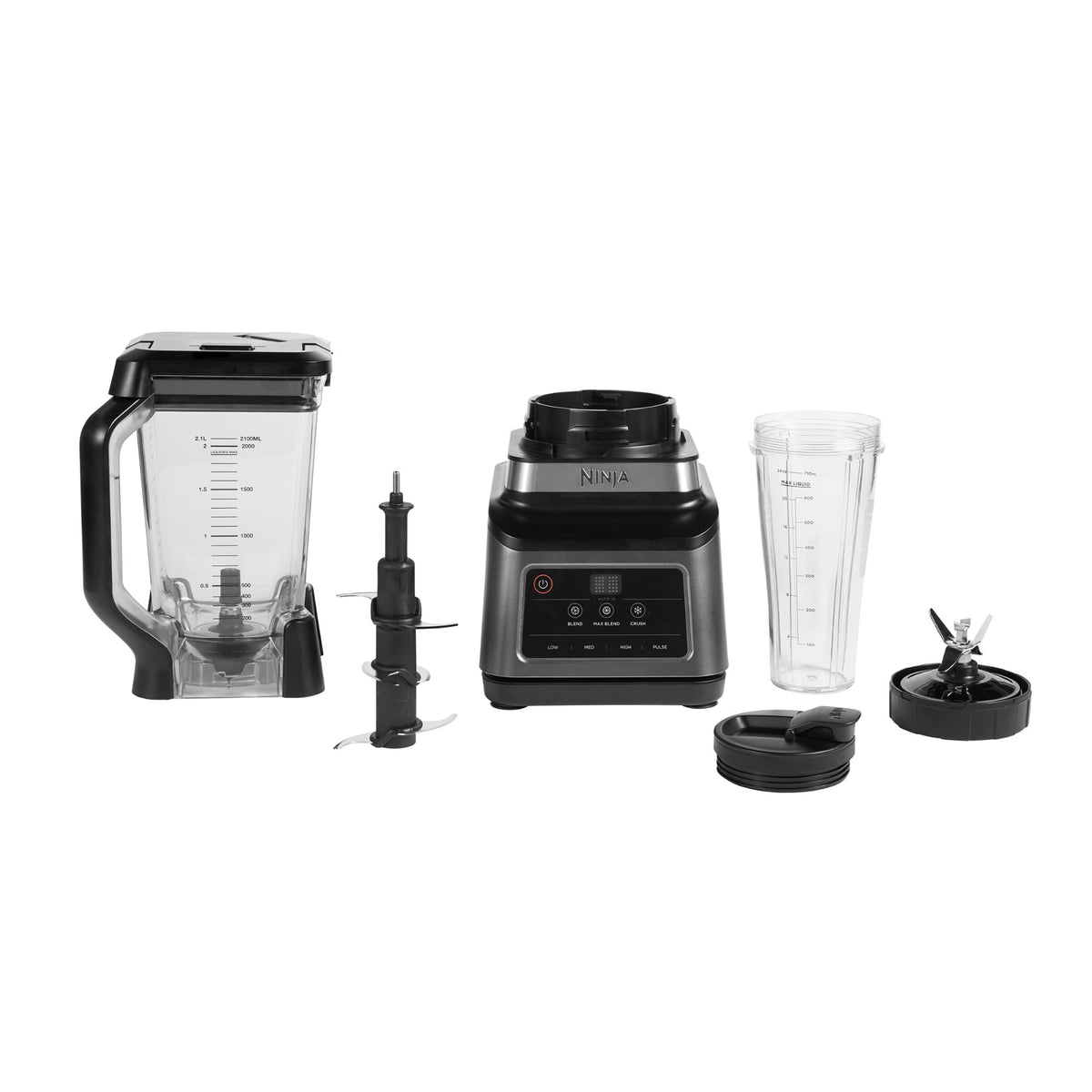 Ninja Professional Plus Blender DUO BN750 full set with pitcher, cup, stacked blade, Pro Extractor blade and lids