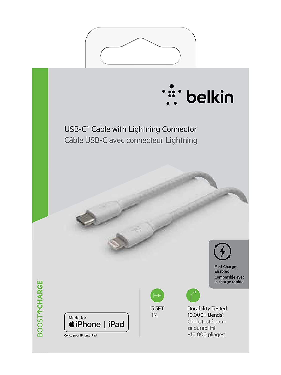 Belkin Apple Certified Lightning to Type C Cable, Tough